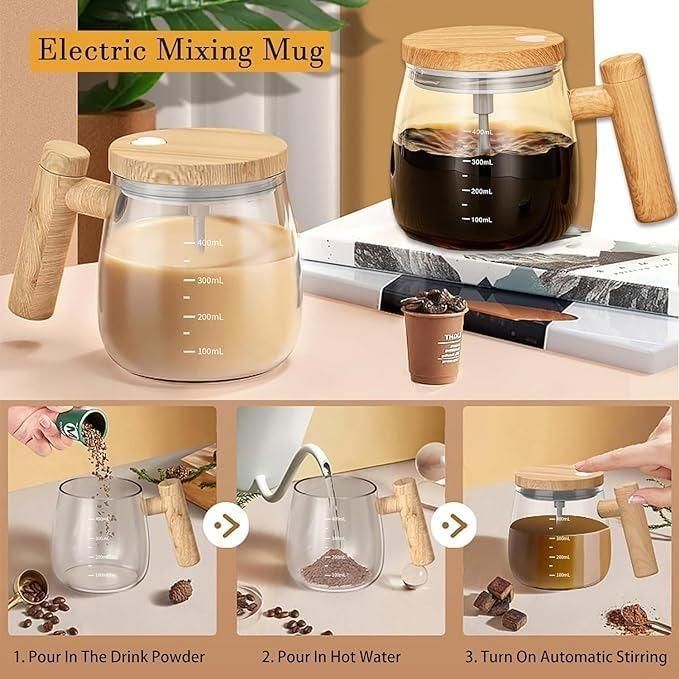 ☕ Self Stirring Electric Coffee Mug – Smart Mixing Cup ✨