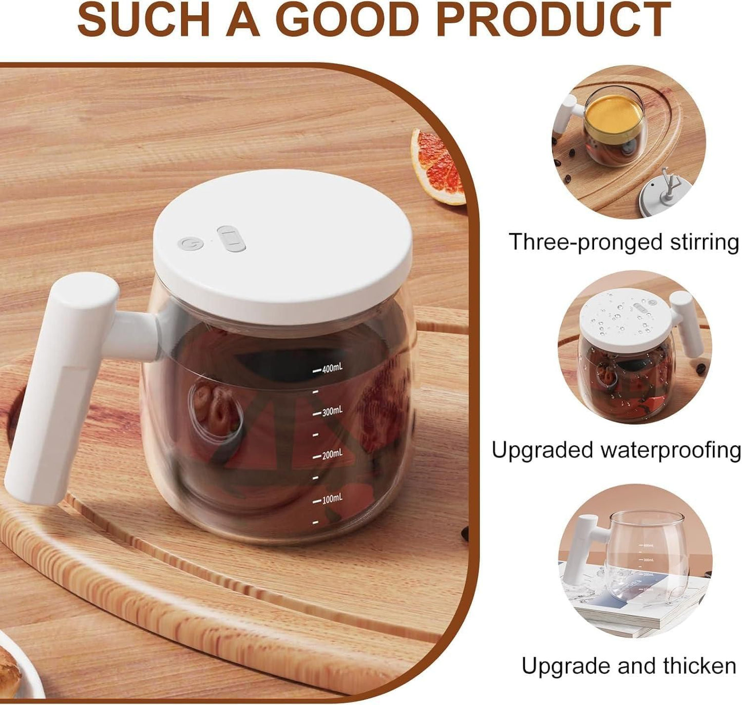 ☕ Self Stirring Electric Coffee Mug – Smart Mixing Cup ✨
